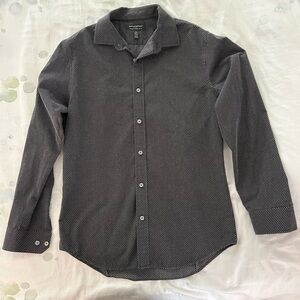 Banana Republic Black and White Button Down Dress Shirt